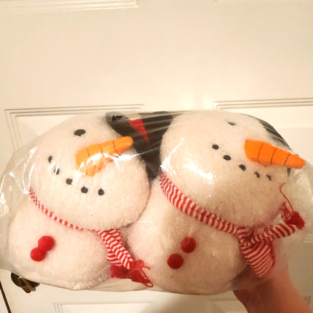 Funziez by Silver /Lilly Snowmen Slippers Size XL White NWT